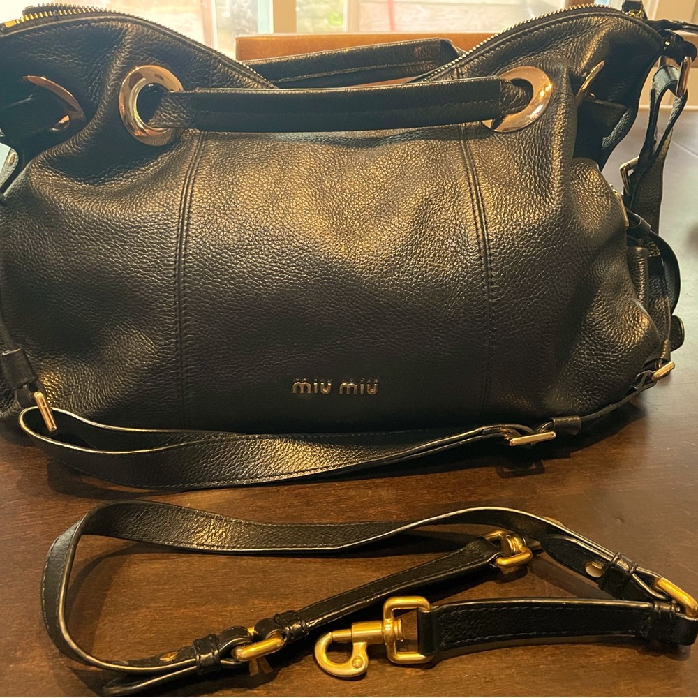 Miu Miu leather 2-way bag purse